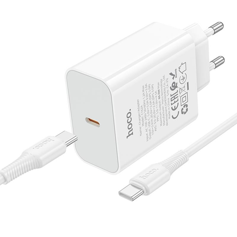 СЗУ Hoco C162A Source PD40W (1USB-C) + кабель Type-C to Type-C Херсон - зображення 5