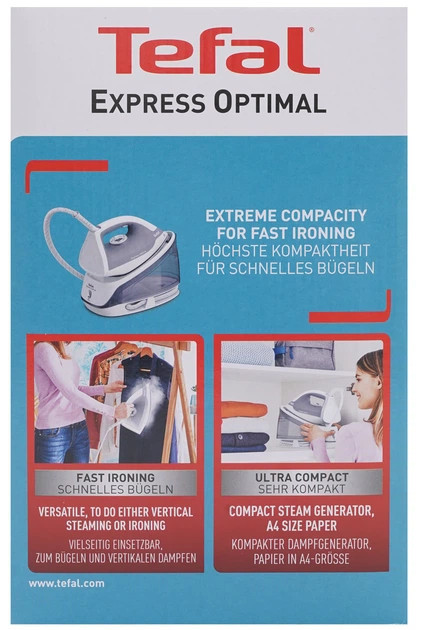 Утюг с парогенератором Tefal Express Optimal SV4111E0 2200 Вт серый Київ - зображення 10