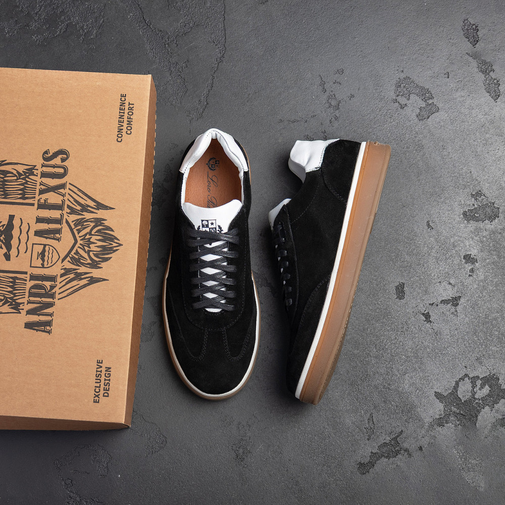 Мужские кожаные кроссовки Black Velvet Київ - зображення 10