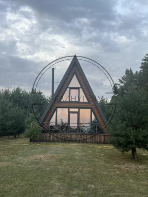 А-Фрейм будинок+41 сотка+ліс+3хв до річки+чан з каміння для відпочинку, бізнесу, ретрит-відпочинок Київ - зображення 1