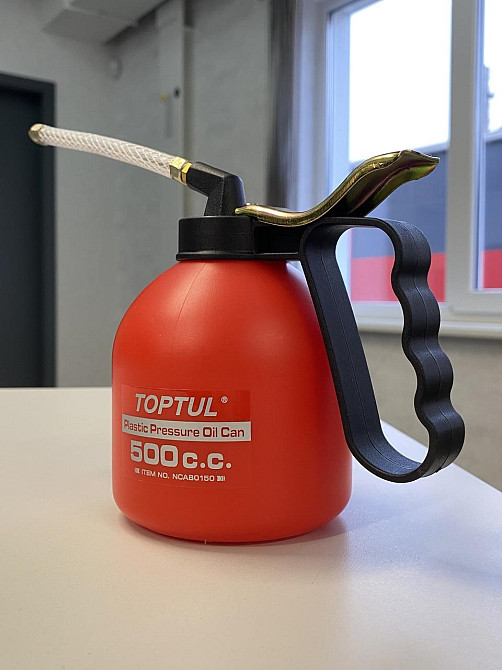 Маслёнка рычажная пластиковая TOPTUL 500 мл гибкий наконечник NCAB0150 Харьков - изображение 4