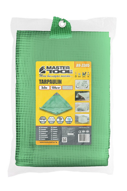 Тент MASTERTOOL LENO GREEN 3х5 м 150 г/м² 89-3305 Харьков - изображение 2