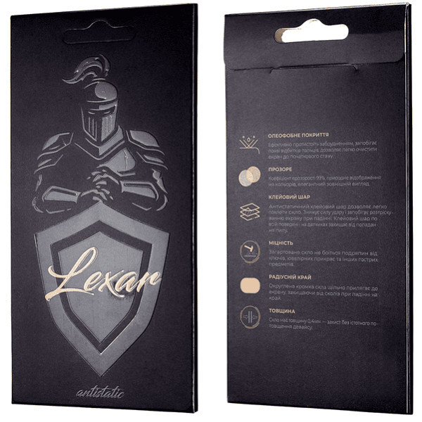 DM Захисне скло Lexar Antistatic для Apple iPhone 16 Pro/17 Black Харьков - изображение 2