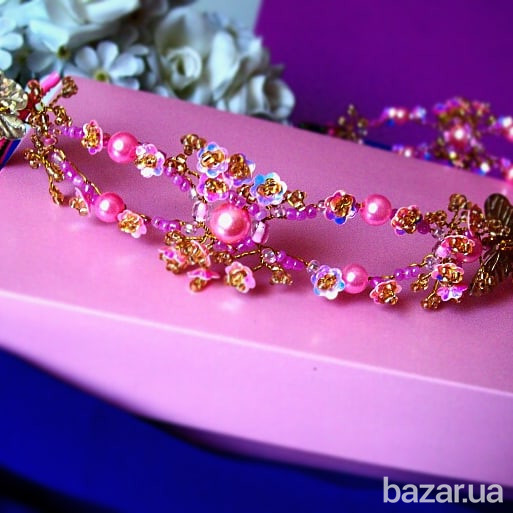 Золоті метелики гнучкий обруч гілочка золотистий метелик квітка дівчинці Луцк - изображение 3