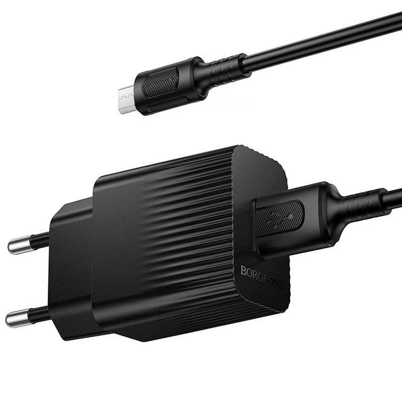 СЗУ Borofone BAS71A Source 10.5W (1USB-A) + кабель USB to MicroUSB Херсон - зображення 3