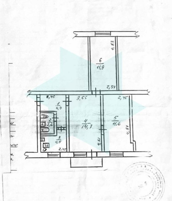 Продам. 3-к.кв., 5/5, 12-й квартал, просп. Богдана Хмельницького Дніпро - зображення 4