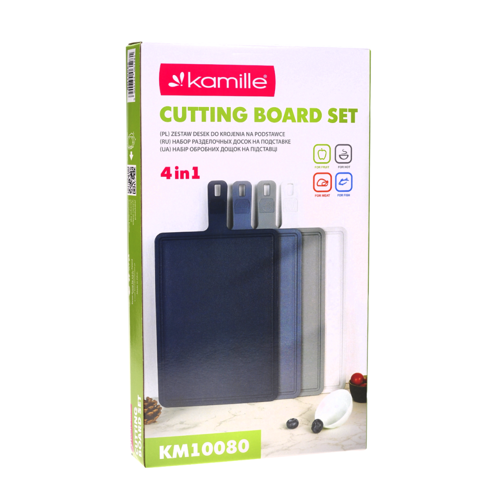 Набор разделочных досок Kamille с подставкой 37х23см KM10080 Одесса - изображение 3