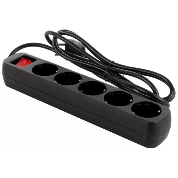 ColorWay Фільтр живлення СolorWay 5 розеток 2м Black (CW-PSEA52BK) Харьков - изображение 1