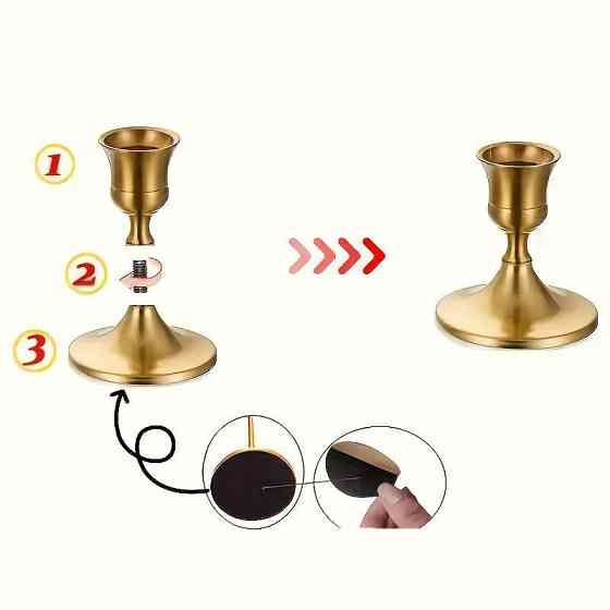 Подсвечники металлические бронзовые Leeseph, 2 шт Одеса