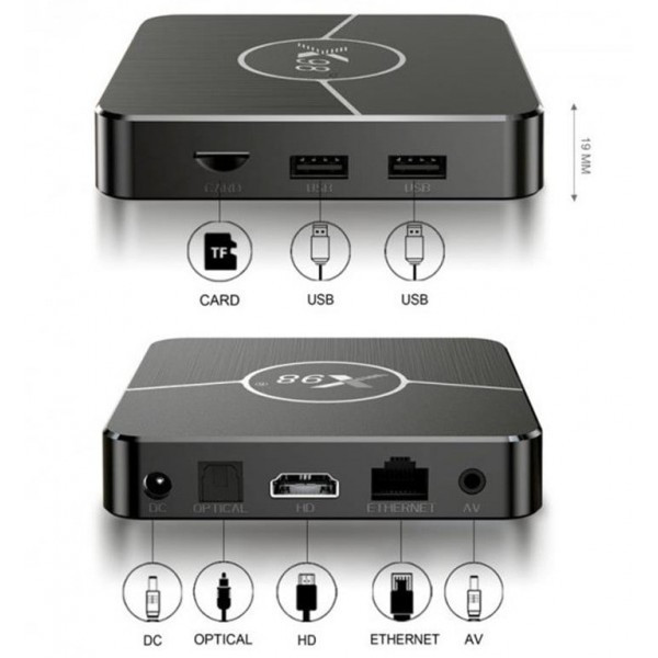 Vontar ТВ-приставка Smart TV X98 Plus 2/16GB Black (Код товару:33382) Харків - зображення 6
