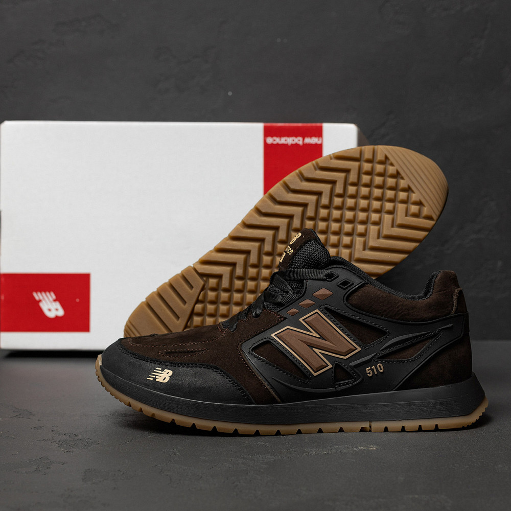 Мужские кожаные кроссовки NB Clasic Brown Київ - зображення 8