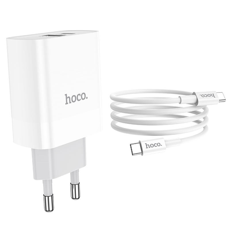СЗУ Hoco C80A Rapido PD20W+QC3.0 (1USB-A/1C) + кабель Type-C to Type-C Херсон - изображение 4