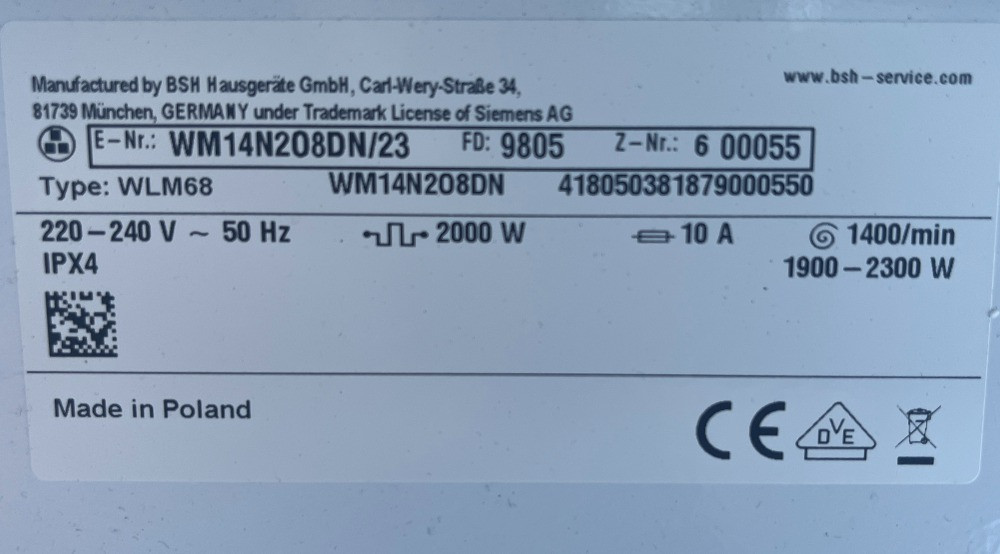 2019рік Пральна стиральная машина Siemens IQ300 WM14N208DN 8кг Бережани - зображення 5