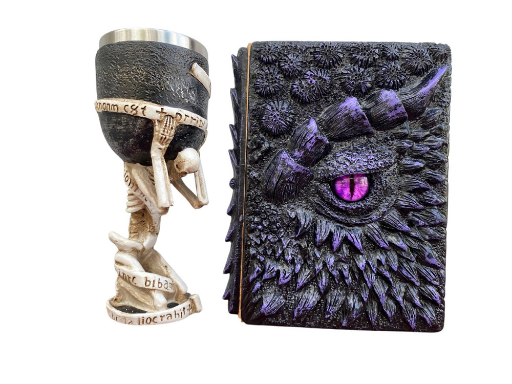 Подарочный набор Бокал 3D Скелет на Колене и Блокнот 3D «Око Иллюзий» Киев - изображение 1