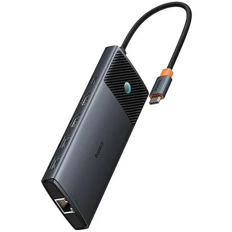 Переходник HUB Baseus Metal Gleam II OS 10in1 Dual Display (B00061800123-01) Херсон - зображення 1