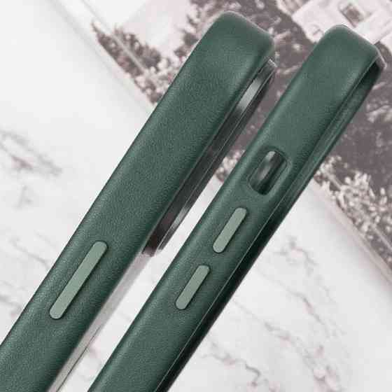 Кожаный чехол Leather Case (AAA) with MagSafe and Animation для Apple iPhone 15 Pro (6.1") Херсон