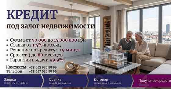 Кредит под залог квартиры с плохой кредитной историей в Киеве. Киев
