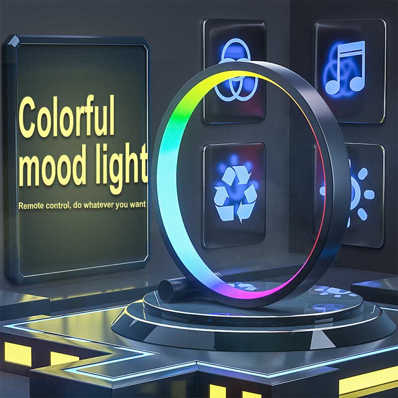 Уценка Настольная LED лампа RGB Intelligent circular atmosphere light Bluetooth USB with app Херсон - зображення 2