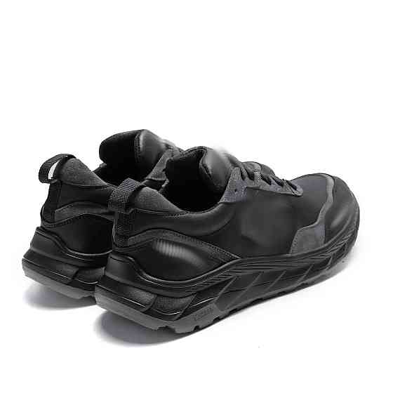 Мужские кожаные кроссовки Clasic model Black Київ