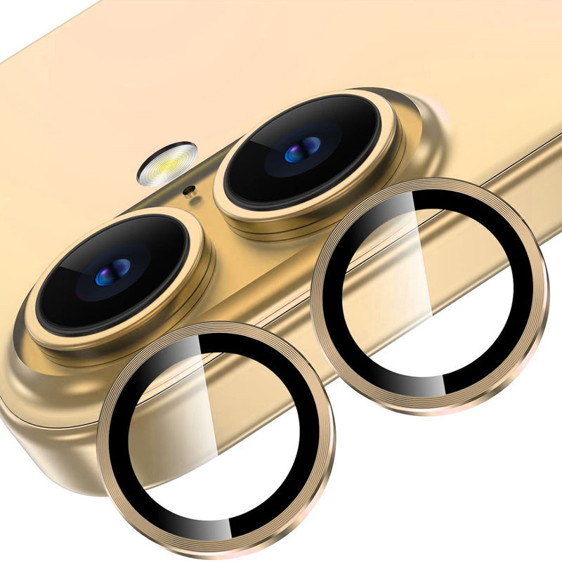 Защитное стекло Metal Classic на камеру (в упак.) для Apple iPhone 16 (6.1") / 16 Plus (6.7") Херсон - зображення 3