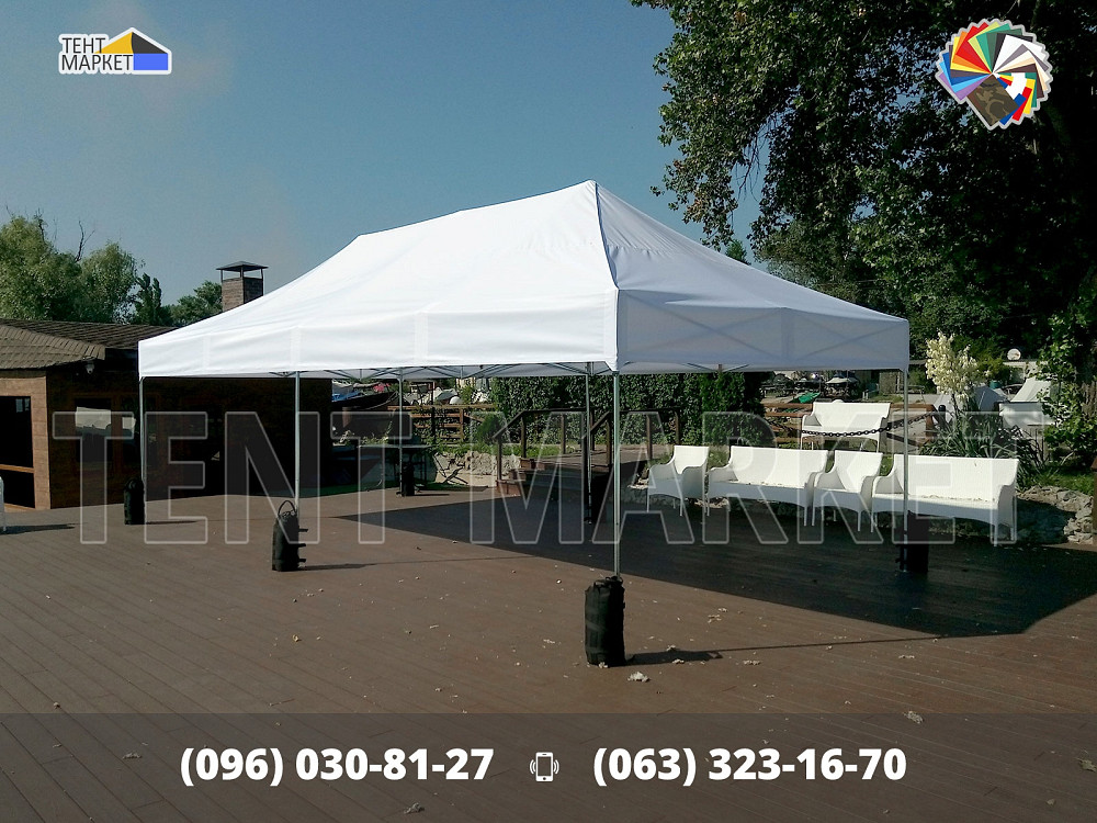 Намет 8х4 швидко-розкладний трансформер. Шатри палатки тенти Виготовлення Пошиття Продаж Запорожье - изображение 4