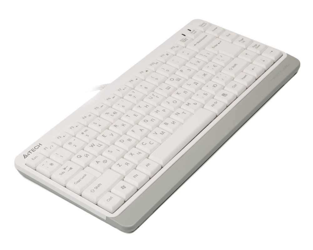 Клавиатура компьютерная проводная A4Tech Fstyler Compact Size FK11 USB (White) белая Київ - зображення 2