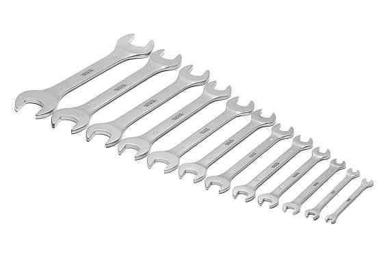 Ключи рожковые MASTERTOOL SATIN FINISH набор 12 шт (6–25/27/28/30/32 мм) CrV DIN 3110 70-2112 Харьков
