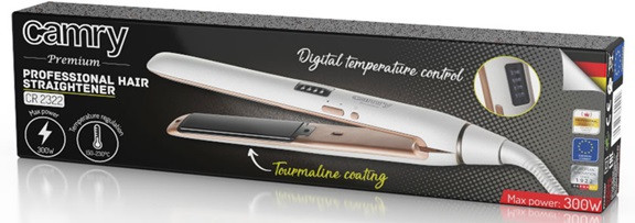 Выпрямитель для волос Camry CR 2322 300 Вт белый Київ - зображення 6