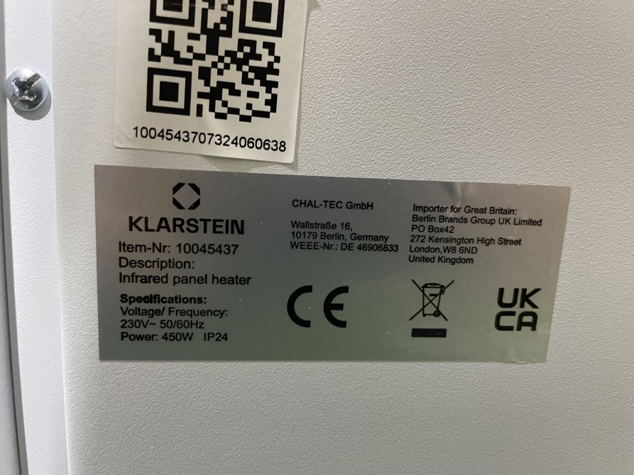 Економний Інфрачервоно-конвективний обігрівач Klarstein Wonderbeam 450W Косів - зображення 8