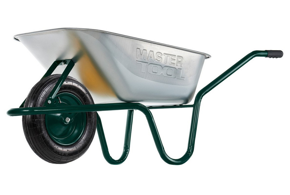 Тачка садово-строительная MASTERTOOL D-1 одноколесная 85 л/160 кг колесо пневматическое с камерой PN Харьков - изображение 1