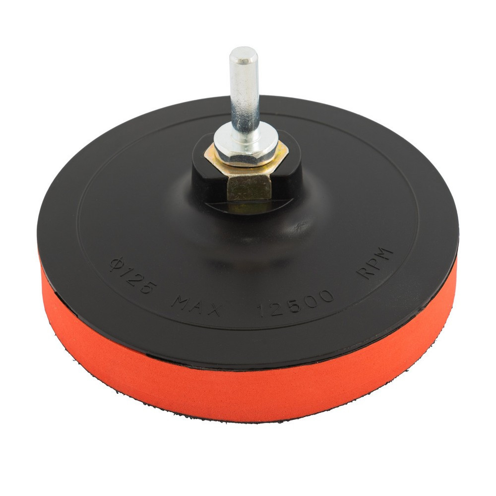 Платформа для круга шлифовального MASTERTOOL с липучкой Velcro Ø 125 мм 20 мм М14 со стержнем 08-600 Харьков - изображение 1