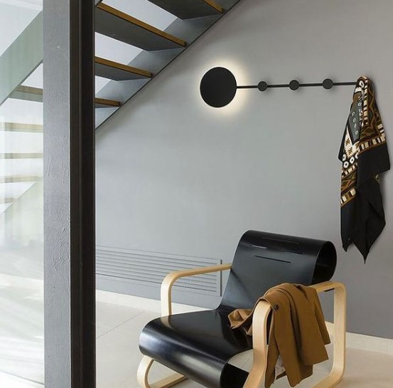 Бра настінна LED WA12-bk-k Чорний 5х100х100 см. Киев - изображение 1