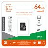 Карта пам'яті T&G microSDXC 64GB UHS-I Class 10 (TG-64GBSDCL10-00) Харків