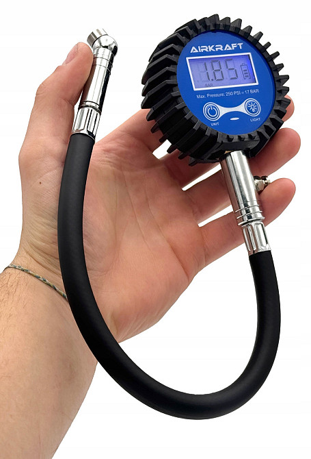 Манометр цифровой для проверки давления в шинах со шлангом 0-250 psi (17 bar)  AIRKRAFT TPGD0250-S Харків - зображення 7