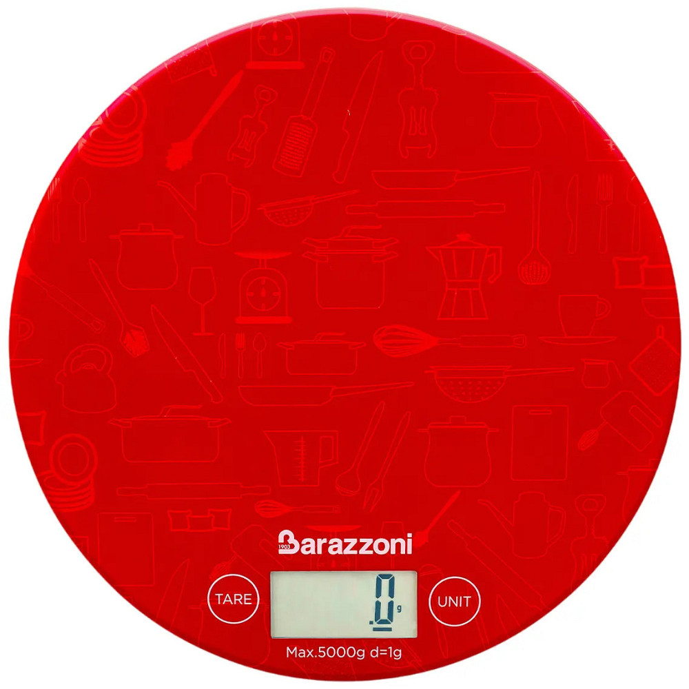 Весы кухонные Barazzoni 80208006202 5 кг красные Київ - зображення 1