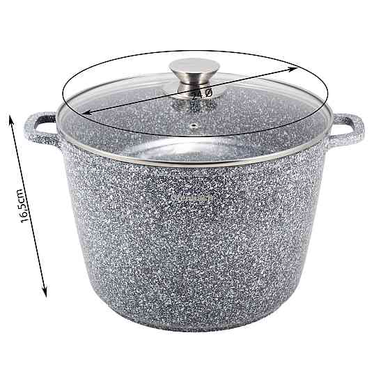 Кастрюля Ofenbach Snow Marble 100503 антиприграрная с крышкой 6,2л 24*16,5см Одесса