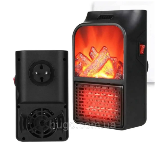 Портативний обігрівач з LCD екраном 900Вт, Flame Heater / Електрообігрівач міні камін. Одеса