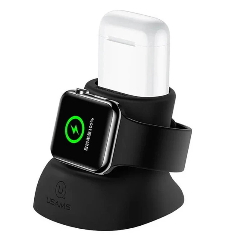 Силиконовая подставка для зарядки Usams US-ZJ051 2in1 Херсон - изображение 1