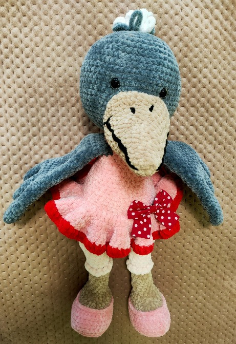 Іграшка м'яка в'язана пташка Ворона подружка модниця 50 см велика Нововолынск - изображение 2