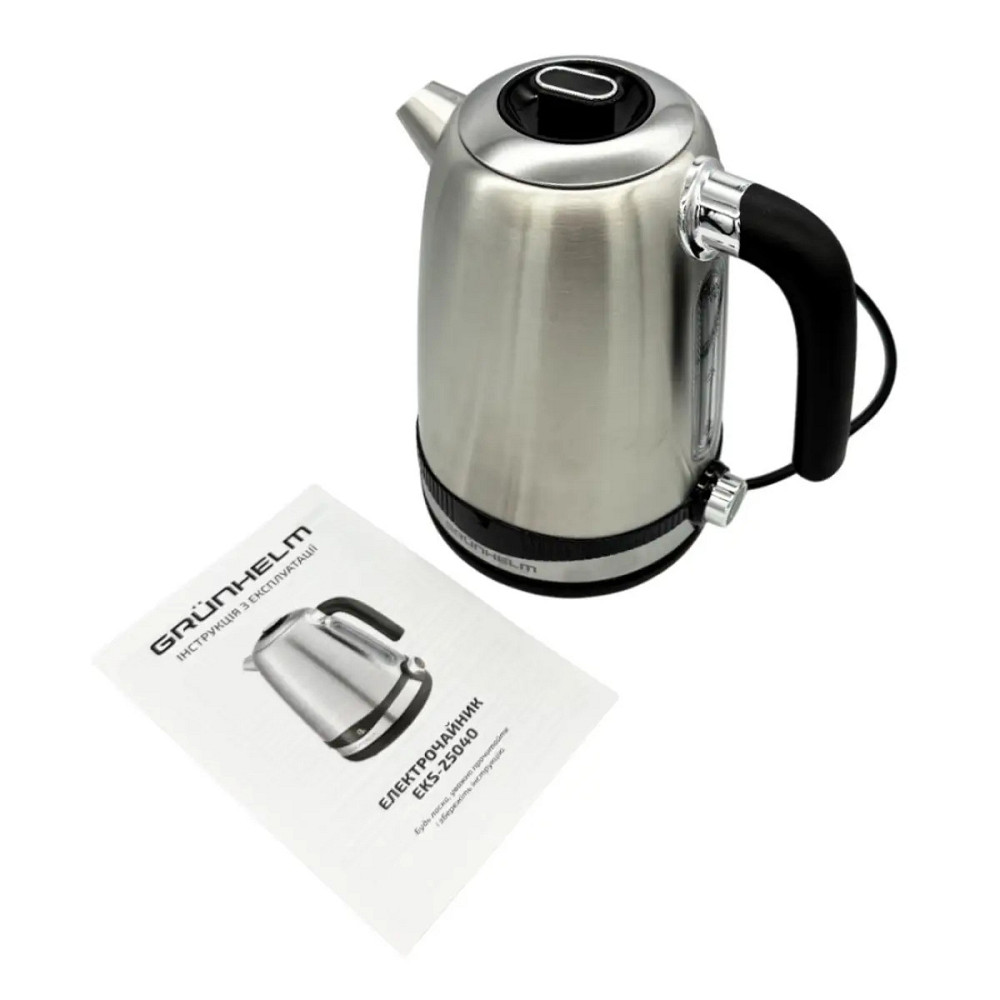 Электрочайник Grunhelm EKS-25040 1.7 л серебристый Київ - зображення 7