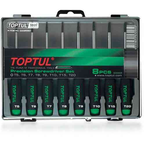 Набор отверток для точных работ TOPTUL (T5-T20) 8ед. GAAW0801 Харьков