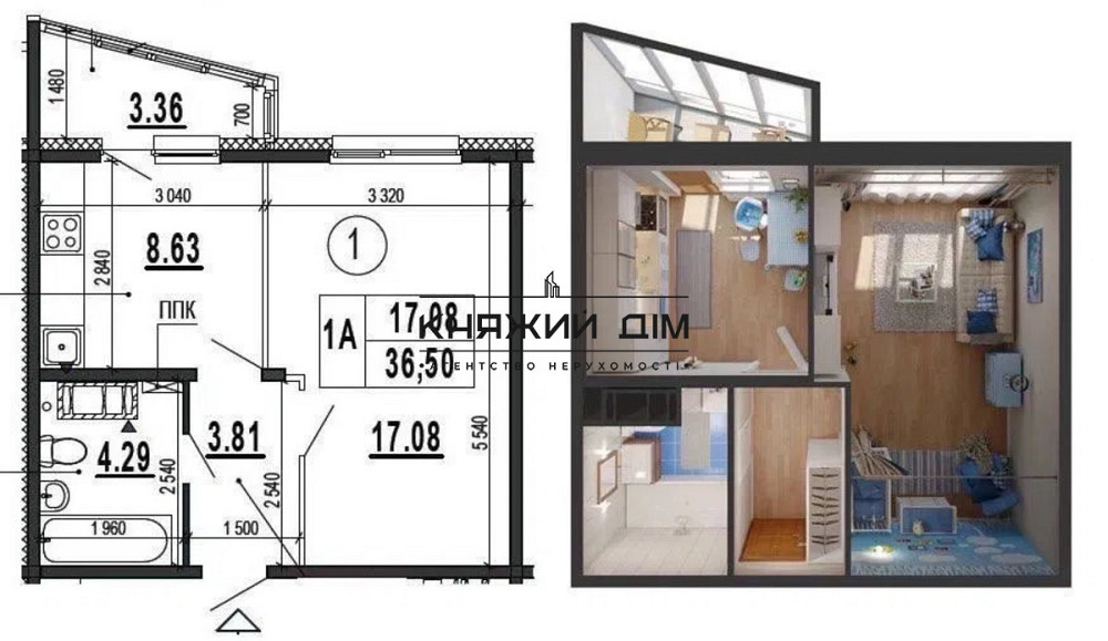 Продаж 1-кімнатна квартира в ЖК Патріотика, будинок Синевір Код № 21147277 Київ - зображення 2