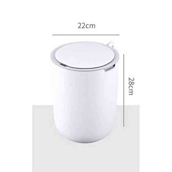 Сенсорное ведро для мусора JAH 8 л круглое Waterproof белое Киев