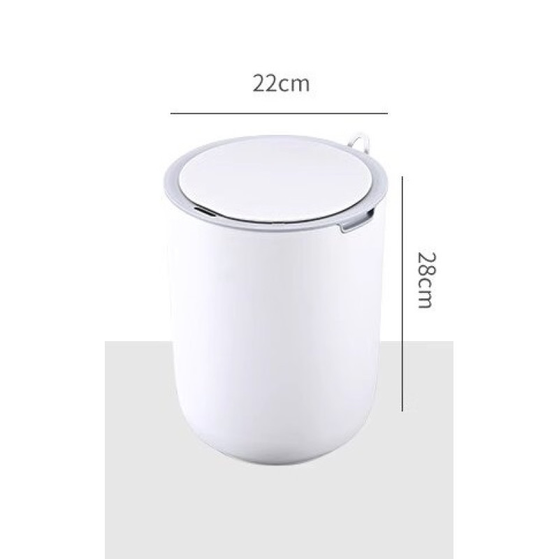 Сенсорное ведро для мусора JAH 8 л круглое Waterproof белое Киев - изображение 3