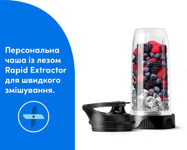 Блендер стационарный Nutribullet NB1224DG 1200 Вт черный Київ - зображення 6