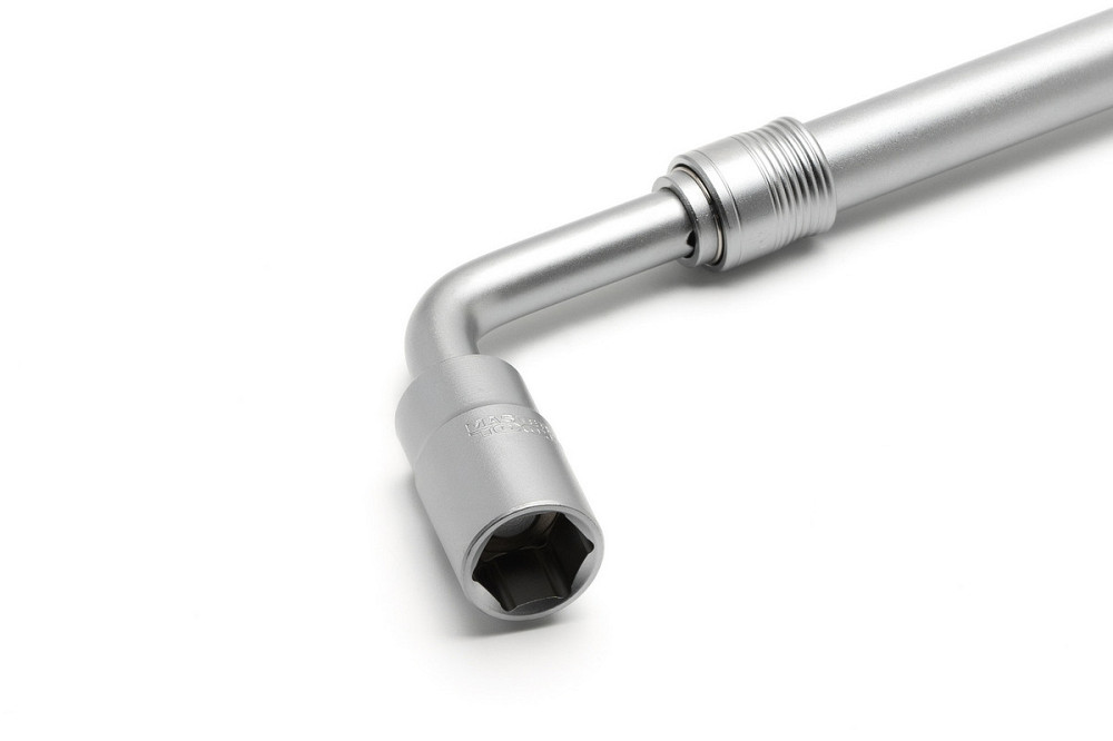 Ключ баллонный MASTERTOOL L-Type телескопический 1/2" головки 17×19/21×23 мм CrV 380–530 мм в чехле  Харьков - изображение 9