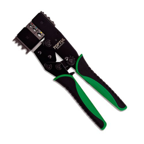 Клещи для обжима и зачистки проводов трещоточные 2 в 1 TOPTUL DKCA2222 Харьков - изображение 1