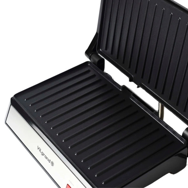 Гриль контактный Vilgrand VSG 1611 1600 Вт серебристый Київ - зображення 7