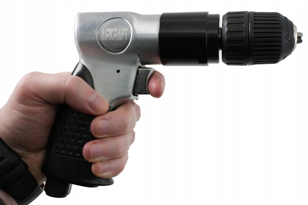 Пневмодрель 3/8" (1800об/мин; реверс; самозажимной патрон) AIRKRAFT AT-4031KLB Харків - зображення 4