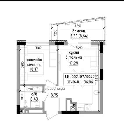 1 комнатная квартира Ужгород